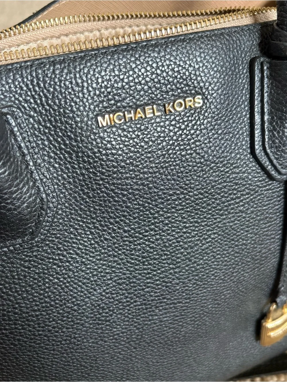 Michael Kors Mercer Large Black Pebbles Leather Tote bag